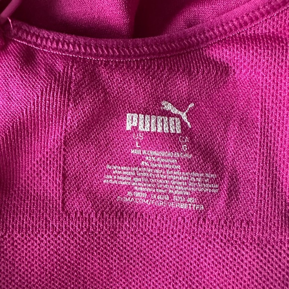 Puma Seamless Magenta Sports Bra – Size Large – Multi-Way Adjustable Straps - Picture 5 of 5